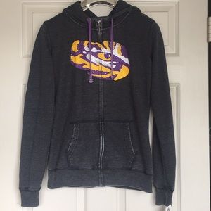 J.America LSU Tigers Full Zip Hoodie Jacket